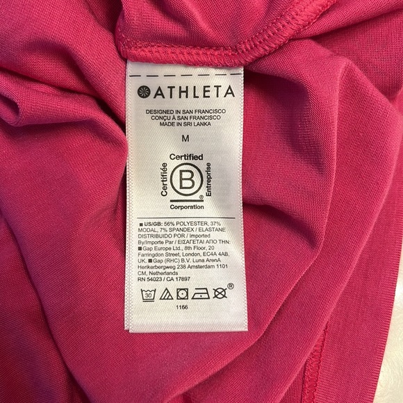 Women’s ATHLETA Sleeveless Shirt Medium Tank Top New with Tags Pink - Picture 11 of 11
